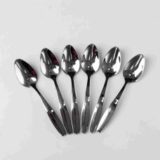 Набор чайных ложек 6 штук из нержавеющей стали 14.5 см серебристый ложки чайные посуда нержавейка десерт кофе HP-16978-15