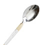 Зображення Набор чайных ложек 6 штук ложки для чая из нержавеющей стали 15 см Серебро с золотом HP-20-39 ИМ Light-Deco 2 