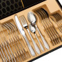 Зображення Набор столовых приборов золото на 6 персон комплект столовых приборов 24 предмета Серебро HP-20-63 ИМ Light-Deco 2 