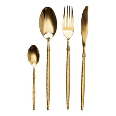 Набор столовых приборов золото на 6 персон 24 предмета ложки, вилки, ножи Золото HP-20-15