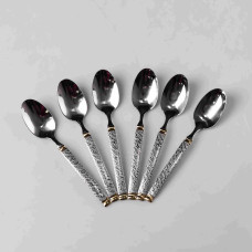 Набор чайных ложек 6 штук из нержавеющей стали 14.5 см ложки десертные глянцевая полировка столовые приборы HP-16978-07