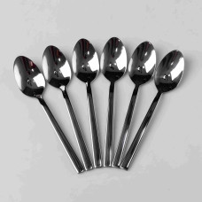 Набор чайных ложек 6 штук из нержавеющей стали 14.5 см серебристые ложки чайные посуда нержавейка десерт кофе HP-16978-18