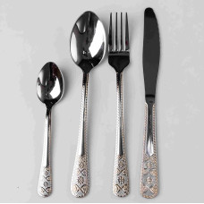 Набор столовых приборов из нержавеющей стали на 6 персон 24 предмета столовая ложка вилка нож в подарочной упаковке HP-16978-22