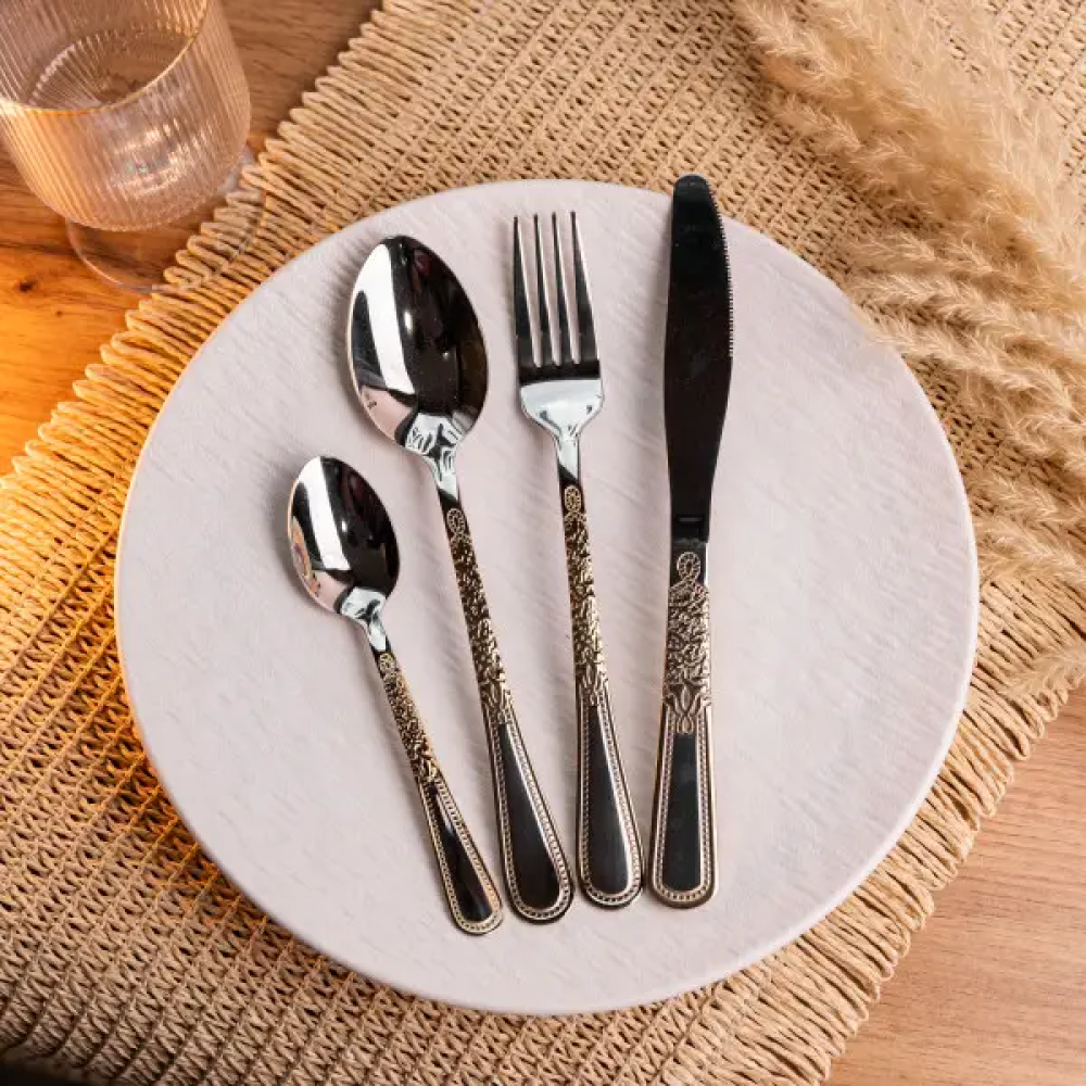 Зображення Набор столовых приборов из нержавеющей стали на 6 персон столовая ложка нож в подарочной упаковке HP-16978-24 ИМ Light-Deco 