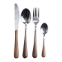 Зображення Набор столовых приборов на 6 персон с деревянными ручками на подставке столовые приборы 24 шт Серебро HP-20-1 ИМ Light-Deco 3 