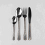 Зображення Набор столовых приборов из нержавеющей стали на 6 персон 24 предмета столовая ложка вилка нож HP-16978-26 ИМ Light-Deco 