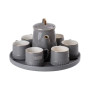 Зображення Чайний набір Light House на 6 персон (з заварювальним чайником та фарфоровою підставкою) LG-30000, сірий ИМ Light-Deco 2 
