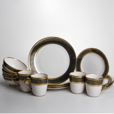 Столовый сервиз на 4 персоны фарфоровый Meander Yiwu WZW-16