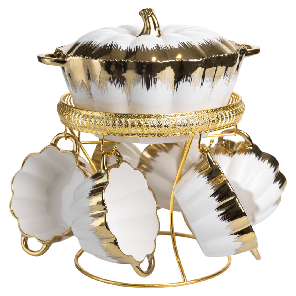 Зображення Суповой сервиз на 6 персон супница 2 (л) на подставке с бульонницами 350 (мл) ML152 ИМ Light-Deco 