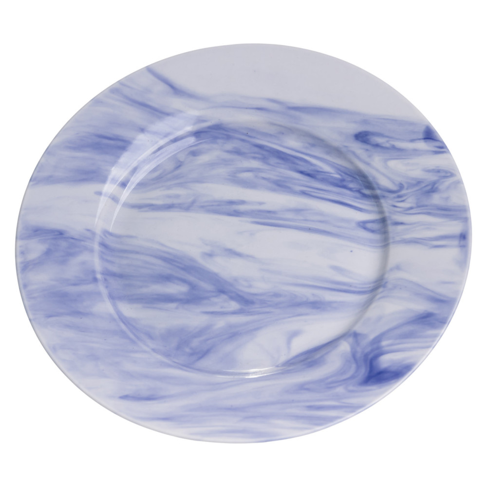 Изображение Столовый набор посуды 24 предмета на 6 персон Marble Clara фарфоровый Синий MD-24-3B ИМ Light-Deco 4 