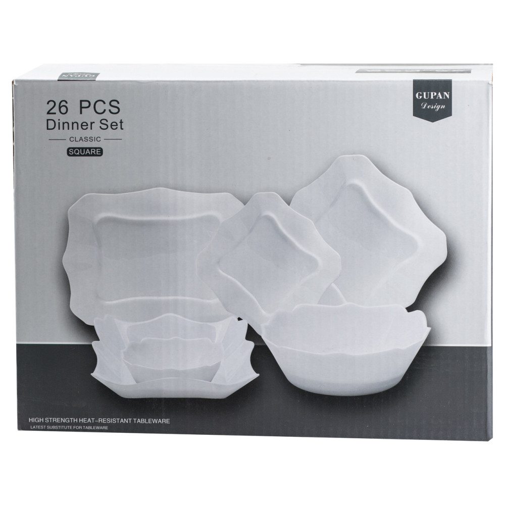 Изображение Столовый сервиз тарелок на 6 персон фарфоровый, белый HP23406 ИМ Light-Deco 9 
