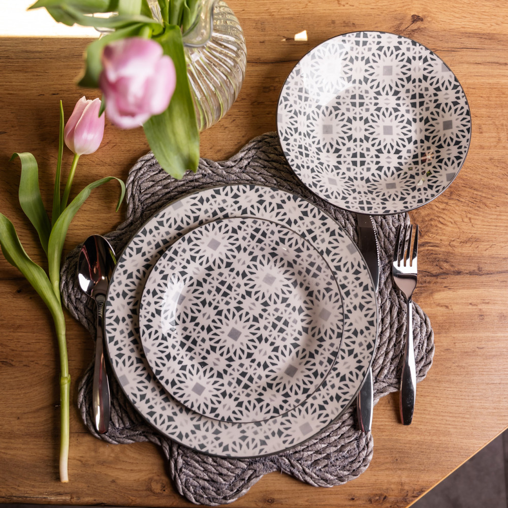 Зображення Столовый сервиз на 6 персон 18 предметов набор фарфоровых тарелок HP-HK-A2 ИМ Light-Deco 5 