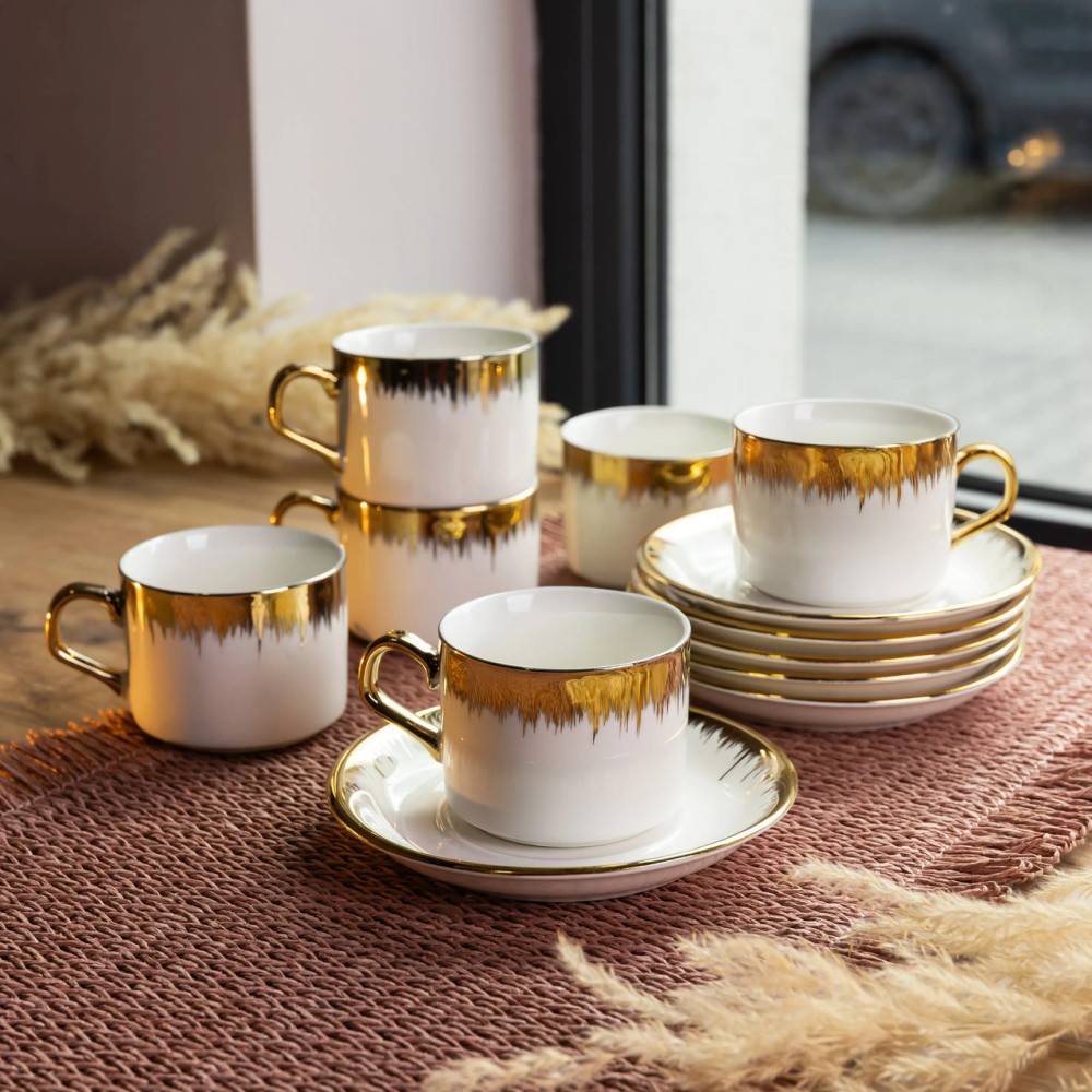 Изображение Чайный сервиз на 6 персон фарфоровый Golden Eye 150 мл Yiwu LMJ150 ИМ Light-Deco 1 
