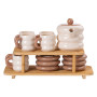 Зображення Чайний сервіз Light House на 6 персон з 2-ярусною бамбуковою підставкою LG-30007 бежевий ИМ Light-Deco 5 
