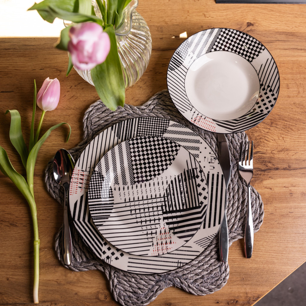 Зображення Столовый сервиз на 6 персон 18 предметов набор фарфоровых тарелок HP-HK-A3 ИМ Light-Deco 5 