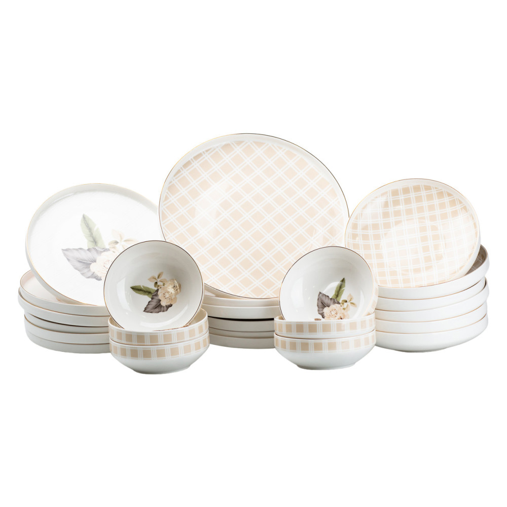 Зображення Столовый сервиз на 6 персон фарфоровый розовый HP23414 ИМ Light-Deco 