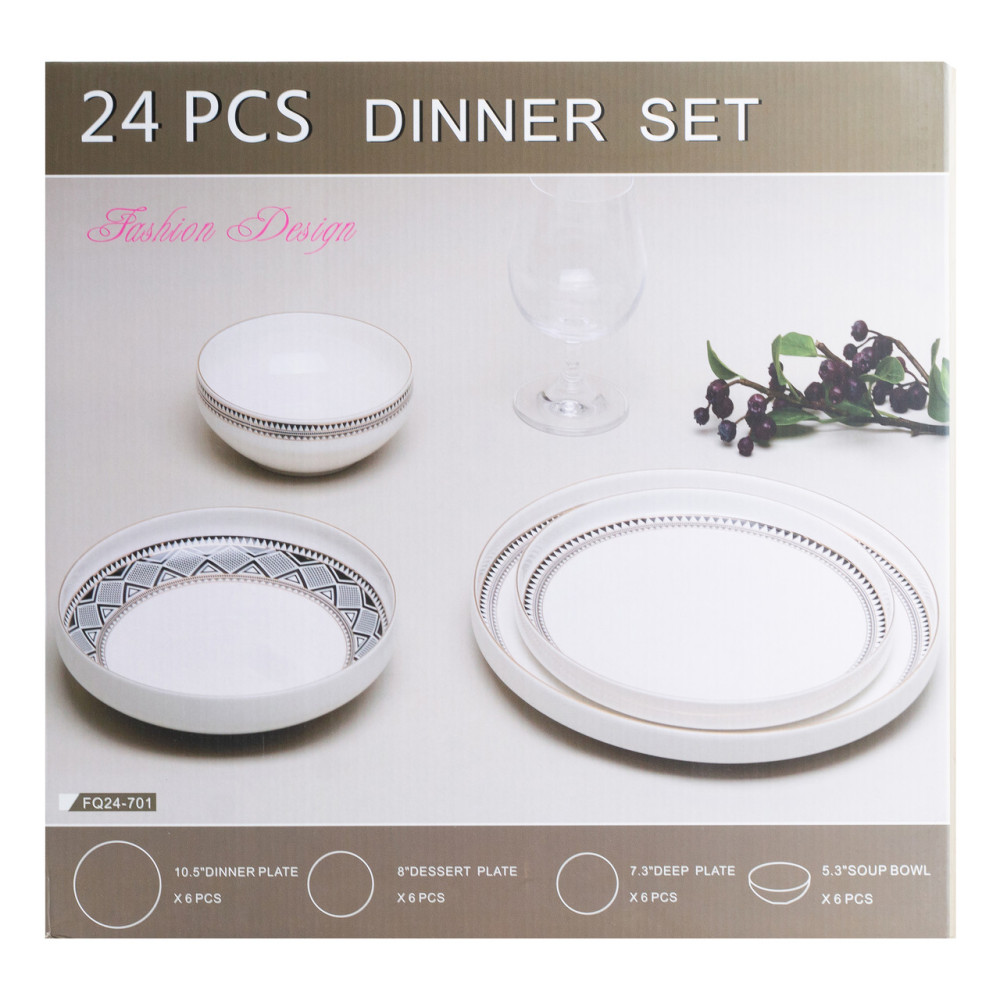 Зображення Столовый сервиз на 6 персон фарфоровый розовый HP23414 ИМ Light-Deco 5 