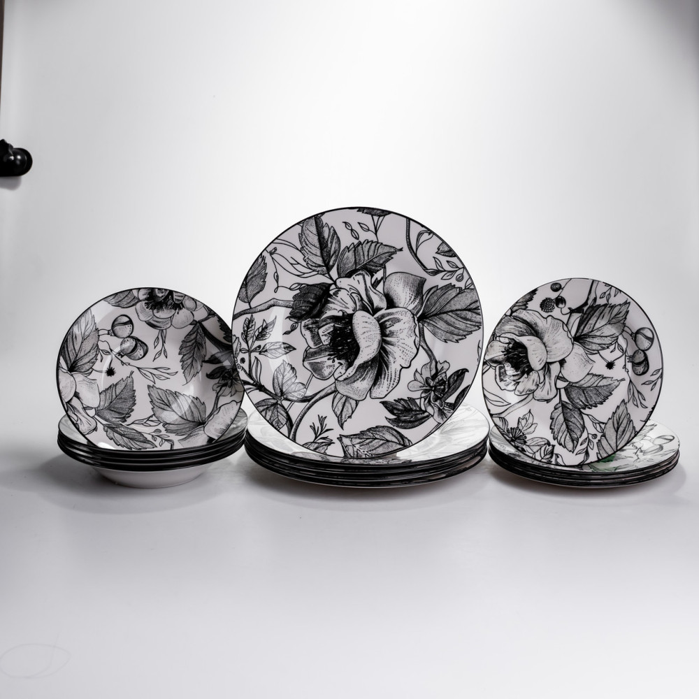 Зображення Столовый сервиз на 6 персон 18 предметов фарфоровый HP-HK-A4 ИМ Light-Deco 