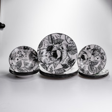 Столовый сервиз на 6 персон 18 предметов фарфоровый HP-HK-A4