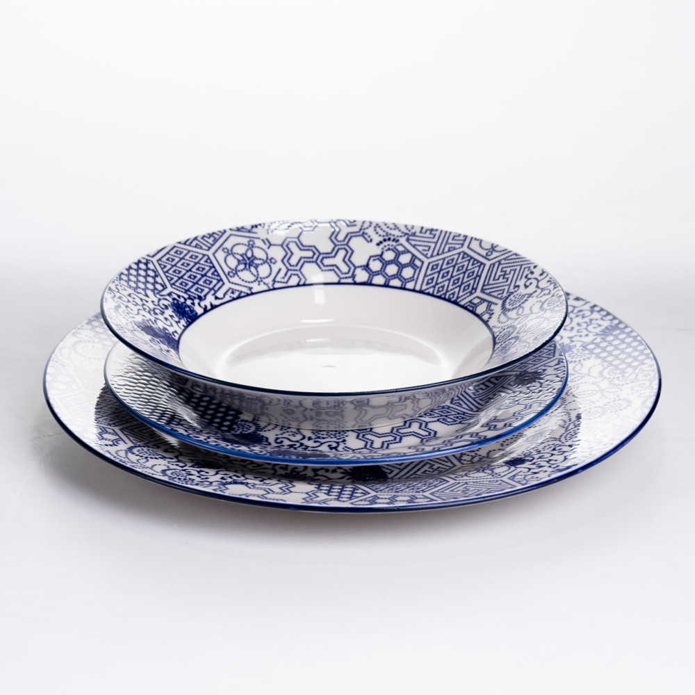 Зображення Столовый сервиз на 6 персон 18 предметов фарфоровый HP-HK-A5 Синий ИМ Light-Deco 1 