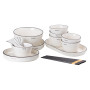 Зображення фарфоровый белый сервиз набор из 22 предметов на 6 персон HP-15-1 ИМ Light-Deco 1 