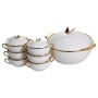 Зображення Суповой сервиз на 6 персон супница 3 (л) с бульонницами 300 (мл) тарелки для супа SPW-16 ИМ Light-Deco 5 