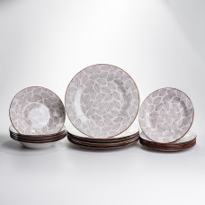Столовый сервиз на 6 персон 18 предметов набор фарфоровых тарелок HP-HK-A6