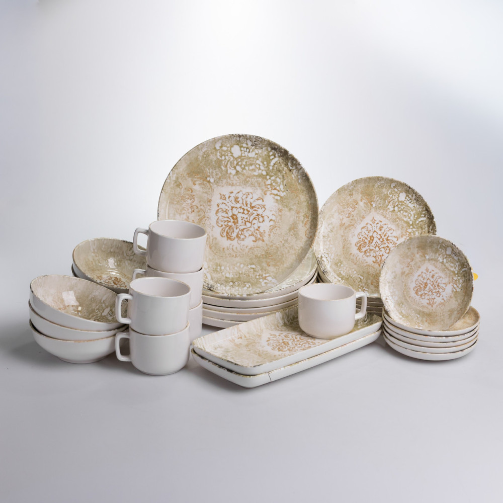 Зображення Столовый сервиз фарфоровый Baroque 32 предмета на 6 персон Yiwu YS02-011 ИМ Light-Deco 