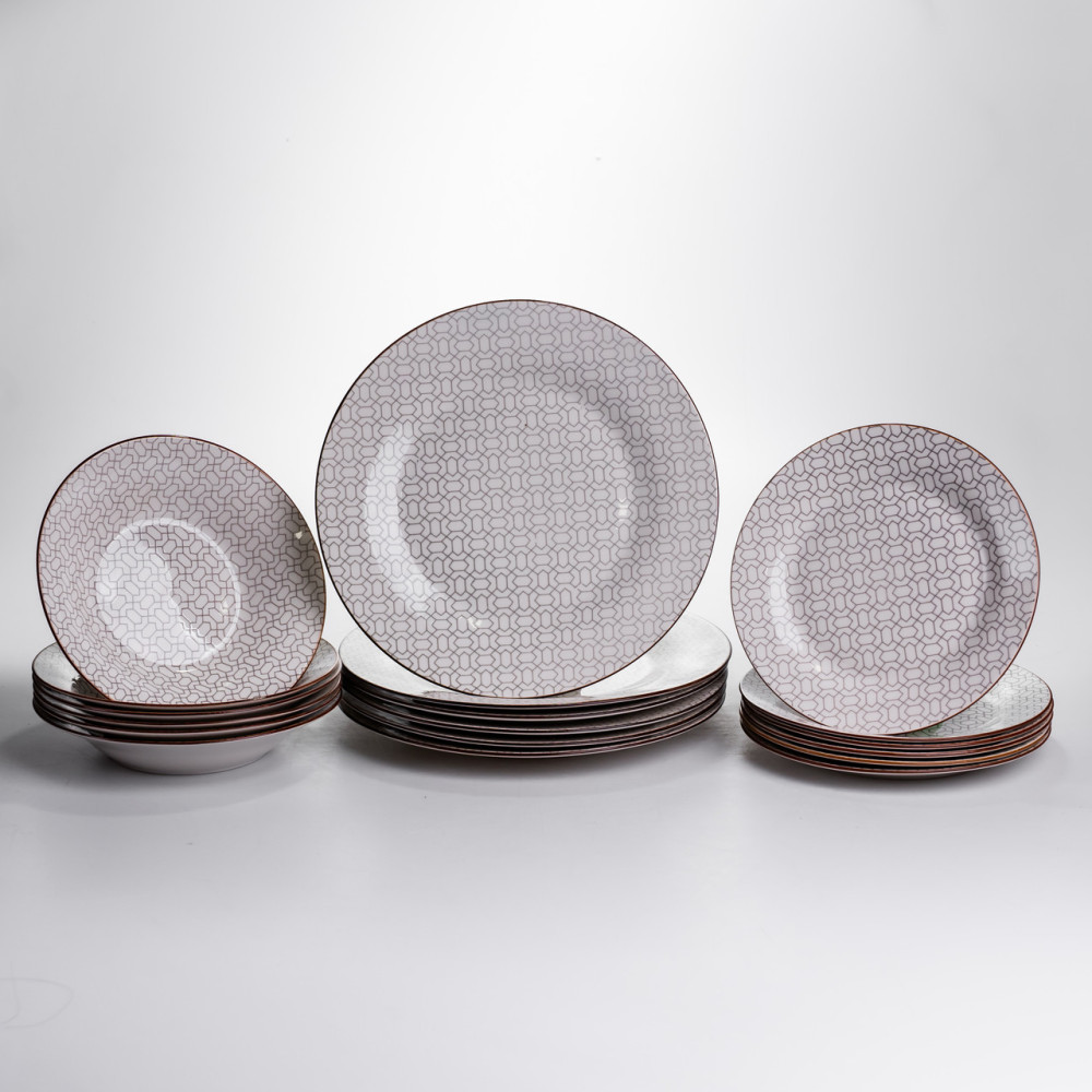 Зображення Столовый сервиз на 6 персон 24 предмета фарфоровый HP-HK-A9 ИМ Light-Deco 