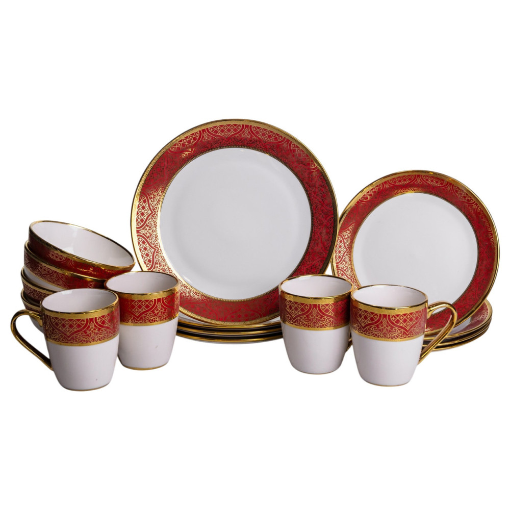 Изображение Столовый сервиз на 4 персоны фарфоровый Buckingham Yiwu HS-16 ИМ Light-Deco 