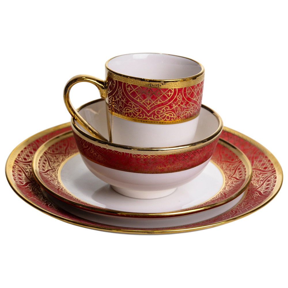 Изображение Столовый сервиз на 4 персоны фарфоровый Buckingham Yiwu HS-16 ИМ Light-Deco 2 