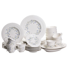 Столовый набор посуды тарелок и чашек 32 предмета на 6 персон Sophie фарфоровый, обеденный столовый сервиз тарелок YY78-5A