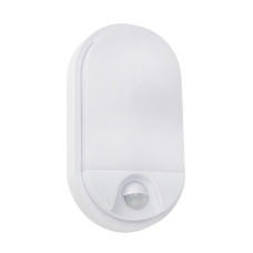 Світильник світлодіодний вологозахищений з датчиком руху HOROZ ELECTRIC "HECTOR-10 IP54" 10W 4200К (нейтральне світло), білий