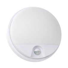 Світильник світлодіодний вологозахищений з датчиком руху HOROZ ELECTRIC "VESPER-15 IP54" 15W 4200К (нейтральне світло), білий