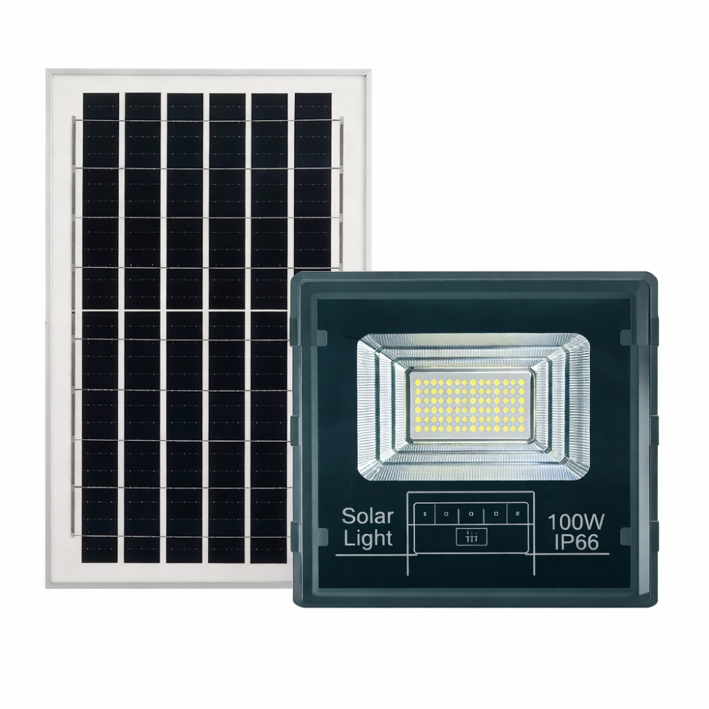 Зображення Вуличний LED прожектор на сонячних батареях Light House LG-20535 чорний 100 Вт 200х55мм ИМ Light-Deco 