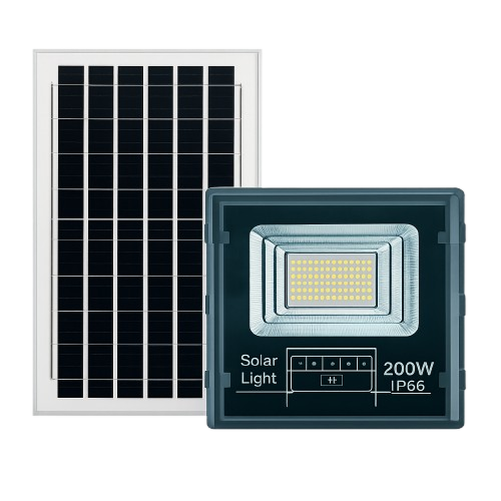 Зображення Вуличний LED прожектор на сонячних батареях Light House LG-20542 чорний 200 Вт 24*5,5 см ИМ Light-Deco 