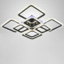 Изображение Люстра потолочная LED с RGB подсветкой Light House NM-16470/4+4 GM RGB 192W+30W черный хромИМ Light-Deco