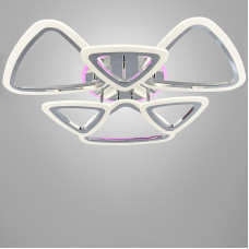 Люстра потолочная LED с RGB подсветкой Light House NM-16467/3+3 CR RGB 126W+24W хром