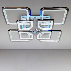 Люстра стельова світлодіодна Light House DS-14890/4+4HR LED 3color dimmer 190W хром