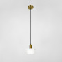 Зображення Латунний підвіс із білим мармуровим плафоном Ø 15 см ИМ Light-Deco 5 