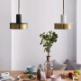 Зображення Чорний мармуровий підвіс із латунним корпусом Ø 20 см ИМ Light-Deco 7 