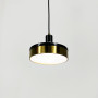 Зображення Чорний мармуровий підвіс із латунним корпусом Ø 20 см ИМ Light-Deco 6 