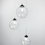 Зображення Підвісний світильник Transparent Bubbles на 3 плафони з металевою ниткою ИМ Light-Deco 