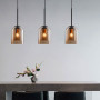 Изображение Чорний світильник із подвійним янтарним плафоном ИМ Light-Deco 8 