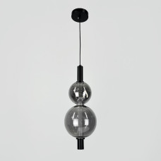 Чорний світлодіодний підвіс із 2-ма графітовими кульками 50 см Чорний світлодіодний підвіс із 2-ма графітовими кульками 50 см