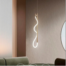 Дизайнерський латунний підвіс з гнучкою LED стрічкою