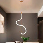 Изображение Дизайнерський латунний підвіс з гнучкою LED стрічкою ИМ Light-Deco 5 