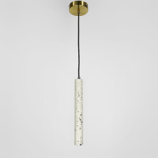 Підвіс Terrazzo Cylinder Long із білим бетонним плафоном 30х4 см
