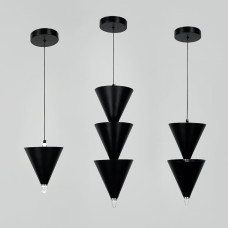 Чорний підвісний світильник із конусним дизайном Ø 17х25 см