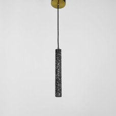 Підвіс Terrazzo Cylinder Long із сірим бетонним плафоном 30х4 см